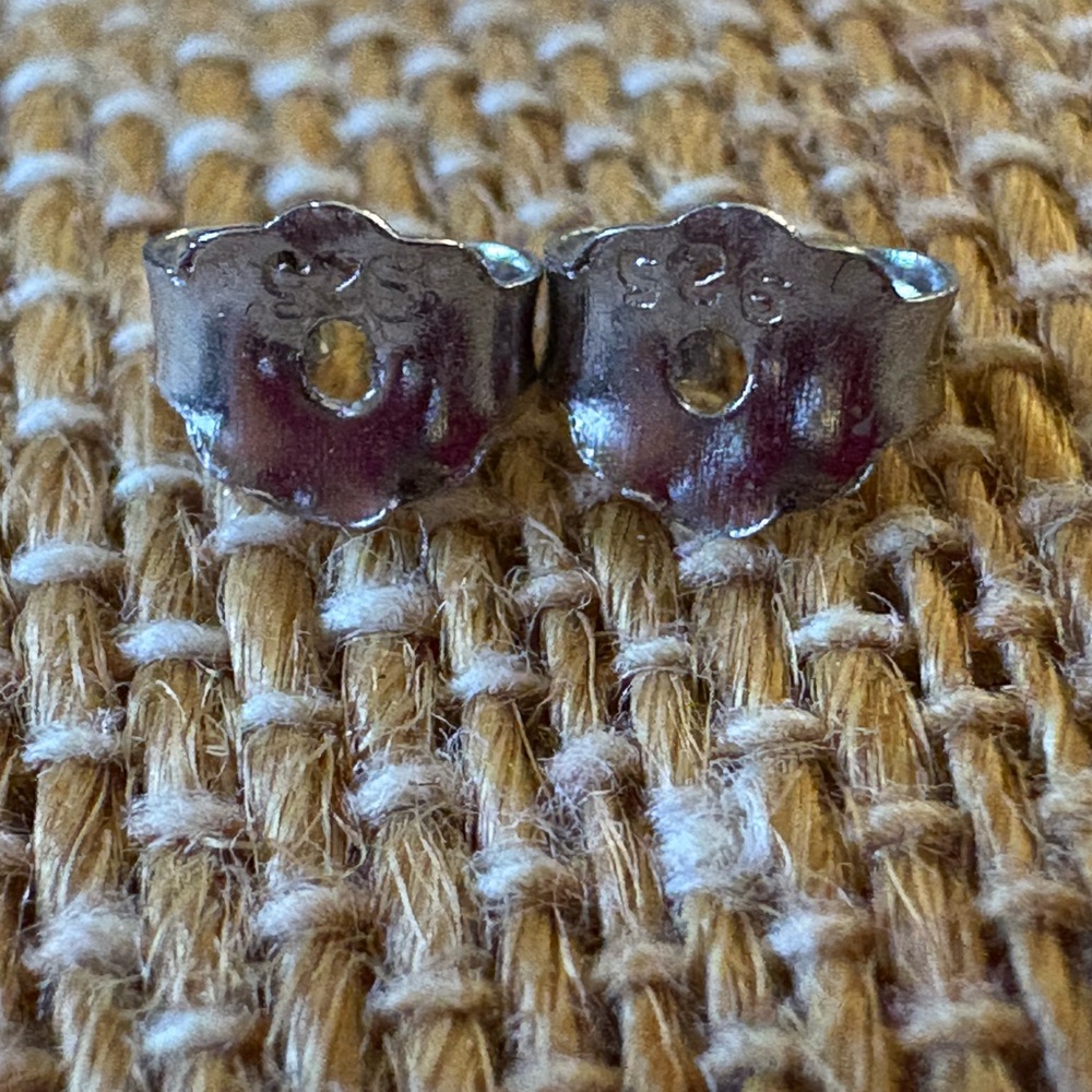 Sterling Silver Two Carat Moissanite Earrings - Picture 5 of 7